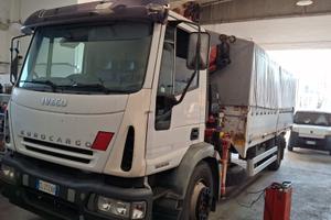 Iveco 180e28 con gru fassi e cassone fisso