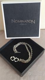 Nomination bracciale doppia catenella e cuori
