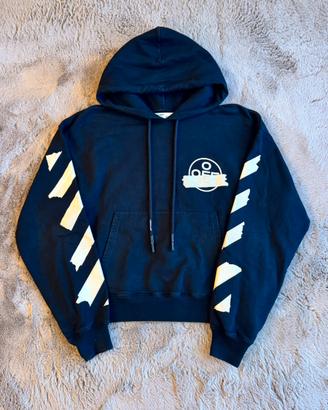 Black over arrows tape hoodie - Off-White