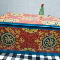 SCATOLA DA PANETTONE MOTTA ANNI 60 LATTA CROMATA