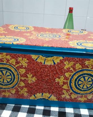 SCATOLA DA PANETTONE MOTTA ANNI 60 LATTA CROMATA