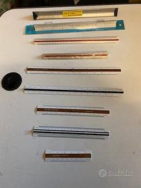 9scalimetri Vittorio Martini in vinilite e allumin