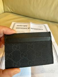 Portacarte Gucci GG con Certificato Entrupy