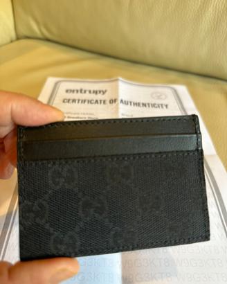 Portacarte Gucci GG con Certificato Entrupy