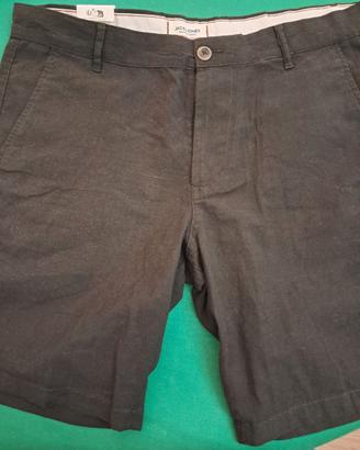 Pantaloncino nero uomo cotone