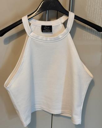Top corto bianco Zara Trafaluc  Taglia M