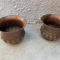 Coppia portavasi in rame