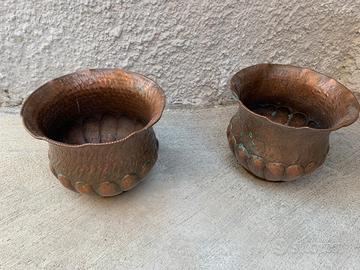 Coppia portavasi in rame