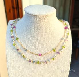 Collana cristalli e pietre