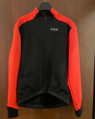 Giacca Da Ciclismo Invernale Softshell Uomo &ndash; Pile Termico Antivento, Cappotto Bici FITNOW
