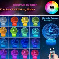 Pallacanestro Luci Notturna 3D per Bambini