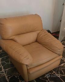 Poltrona in vera pelle