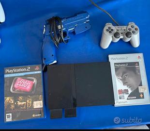 Ps2 com pistola joystick e 8 giochi