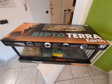 Terrario per rettili + accessori 
