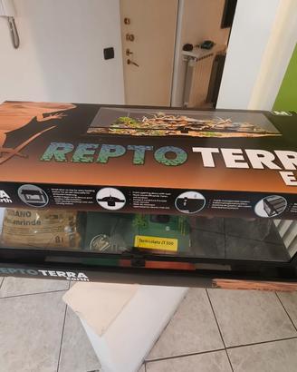 Terrario per rettili + accessori 
