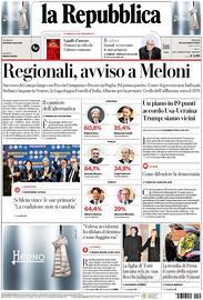 La Repubblica del 25 novembre 2025