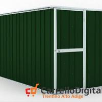 deposito attrezzi giardino 175x307 verde scuro