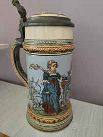 Boccale birra antico Mettlach 1725 Villeroy & Boch