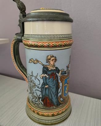 Boccale birra antico Mettlach 1725 Villeroy & Boch