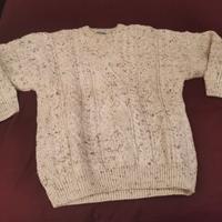 Maglione in lana Merino irlandese lavorato a mano