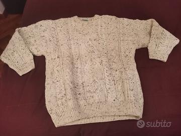 Maglione in lana Merino irlandese lavorato a mano