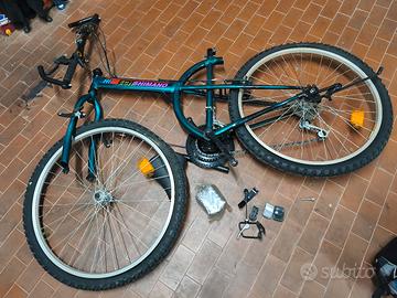 MTB hi tech Shimano unisex telaio verde ad arco