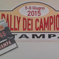 Pass / Targa Stampa  Rally dei Campioni 2015