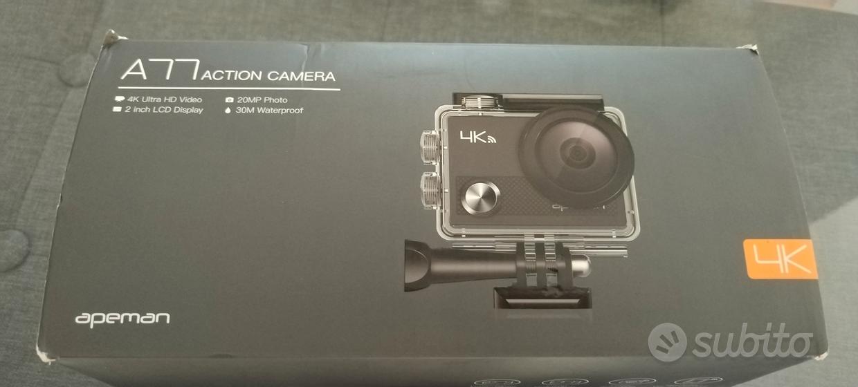 Stazione Di Ricarica + Batteria Li-ion Per Action Camera Apeman A77, A80 E Similari
