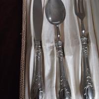 set 3 posate vintage in metallo inalterabile