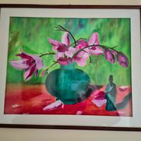 Quadro colorato vaso di fiori 