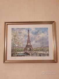 Quadro Parigi Tour Eiffel 50x40 cm con Cornice