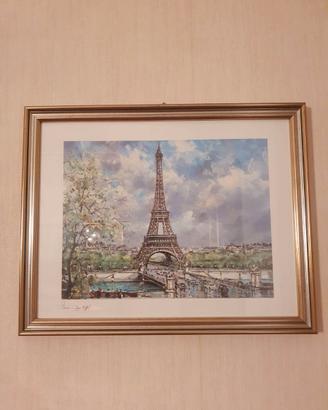 Quadro Parigi Tour Eiffel 50x40 cm con Cornice