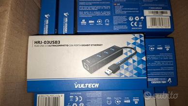 Hub USB 3.0 a 3 porte con porta RJ45 Gigabit