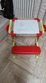 banco Smoby con lavagna magnetica e sgabello