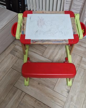banco Smoby con lavagna magnetica e sgabello