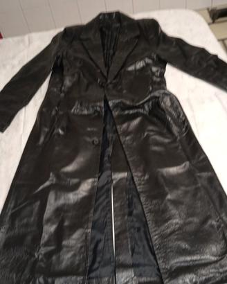 cappotto lungo tipo Matrix vera pelle