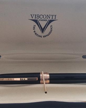 penna roller visconti  nero/ oro rosa  cnscatola 