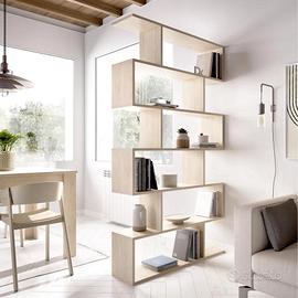 Libreria 80x190h cm in legno naturale - Leslie

