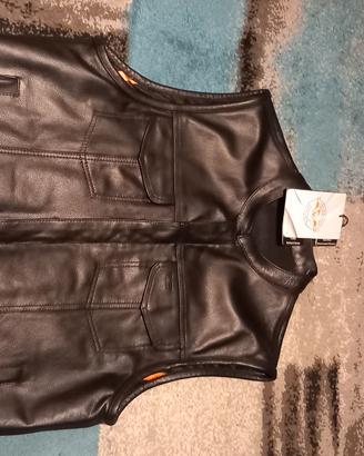 gilet in pelle 