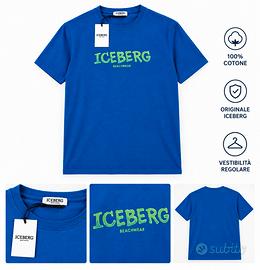 T-shirt  iceberg beachwear  logo verde 