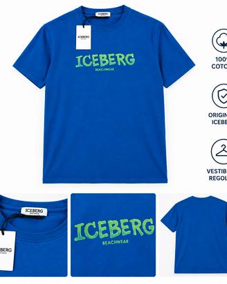 T-shirt  iceberg beachwear  logo verde 