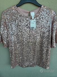 Maglia paillettes H&M tg. M nuova