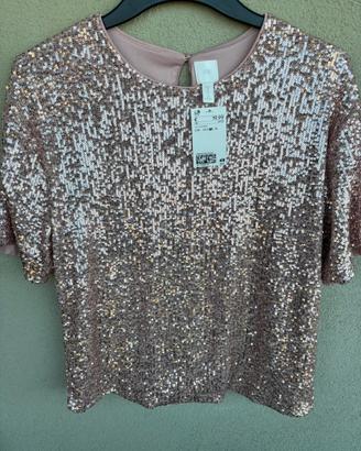 Maglia paillettes H&M tg. M nuova