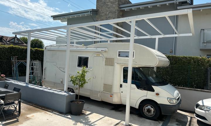 Pergolato per camper, roulotte o barca