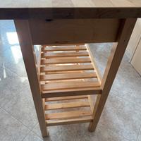 Carrellino in legno massello ikea