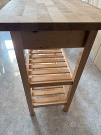 Carrellino in legno massello ikea