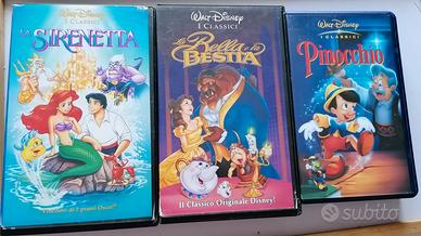VHS Disney anni 90. La sirenetta-La bella e la bes