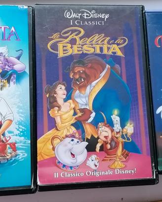 VHS Disney anni 90. La sirenetta-La bella e la bes