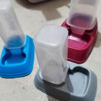 3 x Dispenser autom. ciotole crocchette gatti/cani