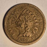 Moneta USA da un centesimo testa indiana del 1859